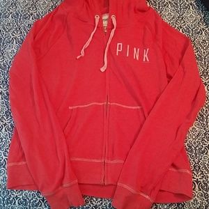 Coral colored light Victoria secret pink jacket